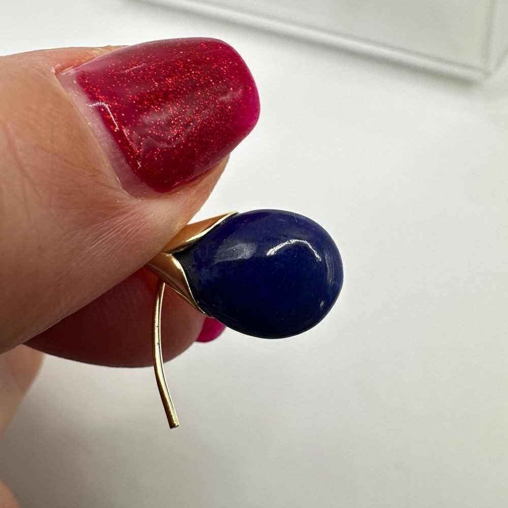 Beautiful lapis lazuli tear drop earrings in 925 sterling silver! - Picture 2 of 7